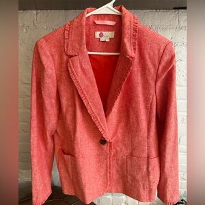 Boden Red Linen Blazer